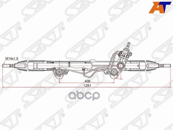 Рейка рулевая Toyota Tundra 06-22 Sat арт. ST-44250-0C070
