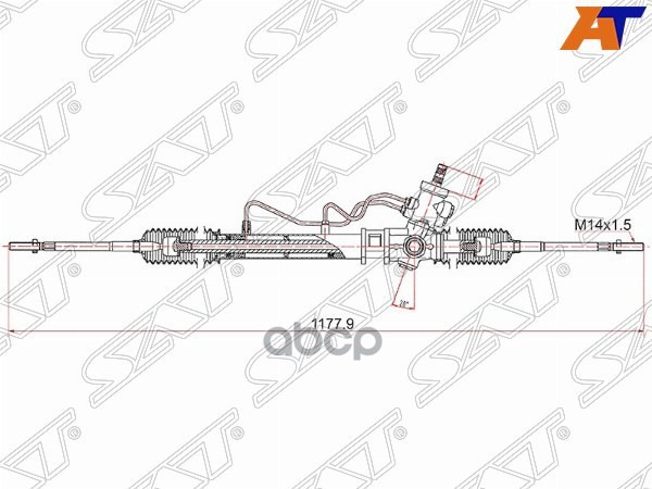 Рейка рулевая Toyota Corolla (E100,E110) 91-02 / Corolla Ceres 92-99 Sat арт. ST-44250-12620