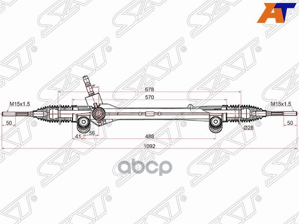 Рейка рулевая Toyota Camry (XV50) 11-21 / Camry UAE/USA 11-17 Sat арт. ST-45510-33011