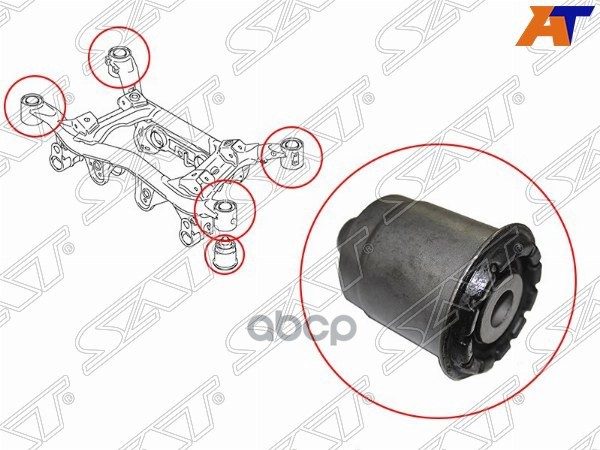 Сайлентблок подрамника Suzuki Escudo 05-08 / Grand Vitara 05-16 Sat арт. ST-46911-65J00
