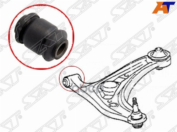 Сайлентблок рычага Toyota Probox 02- / Succeed 02-20 (Спереди) Sat арт. ST-48654-0D040