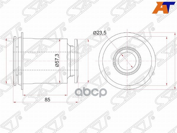 Сайлентблок рычага Toyota Land Cruiser (J200) 07-21 / Lexus LX 07-23 Sat арт. ST-48654-60040