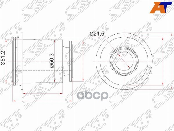 Сайлентблок рычага Toyota Land Cruiser Prado (J120,J150) 02-24 / Lexus GX 09-23 Sat арт. ST-48654-60050