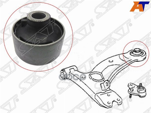Сайлентблок RR (вертик) переднего нижнего рычага TOYOTA OPA/PRIUS/RAV4/VISTA/ARDE0 98-05 Sat арт. ST4865542050