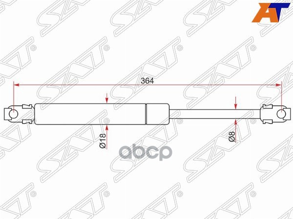 Амортизатор крышки багажника BMW 5-Series 88-96 (Справа=Слева) Sat арт. ST-51241934270