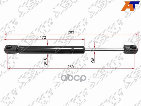 Амортизатор крышки багажника Opel Astra 04-13 / Astra Family 11-14 (Справа=Слева) Sat арт. ST-5176952