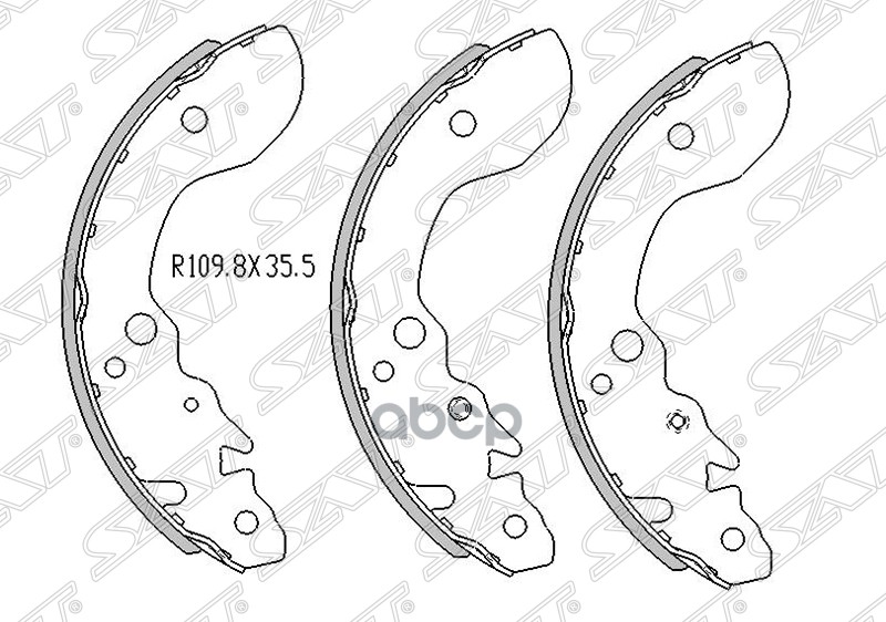 Колодки тормозные барабанные Suzuki Escudo 88-97 / Vitara 88-99 Sat арт. ST-53200-60A51