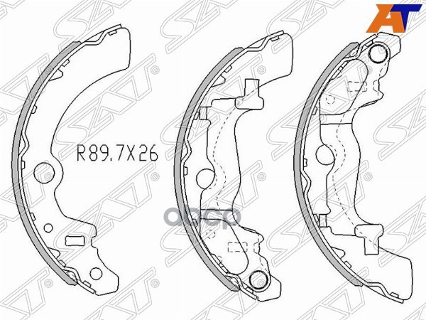 Колодки тормозные барабанные Suzuki Alto 98-04 / Ignis 00-20 Sat арт. ST-53200-76G51