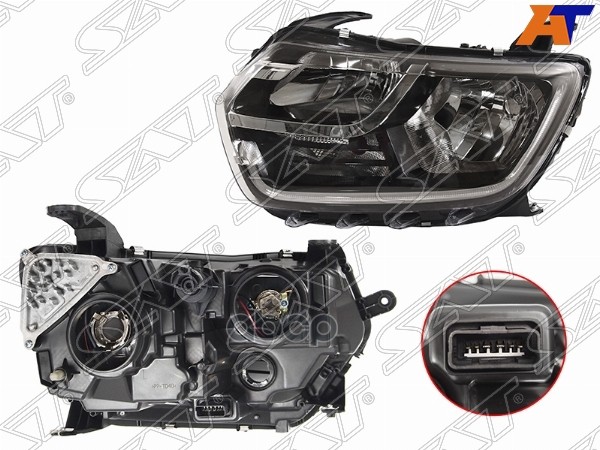 Фара Renault Duster 21- (Слева/ Галоген/ ДХО/ Ручная регулировка) Sat арт. ST-553-1121L