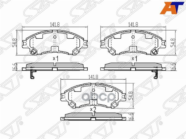 Колодки тормозные (Спереди) Suzuki SX4 13-21 Sat арт. ST-55810-61M00