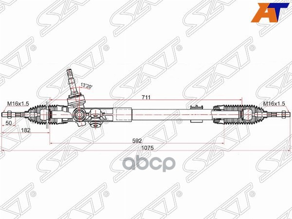 Рейка рулевая Hyundai ix35 09-15 / Santa Fe 18-21 Sat арт. ST-56500-2S001