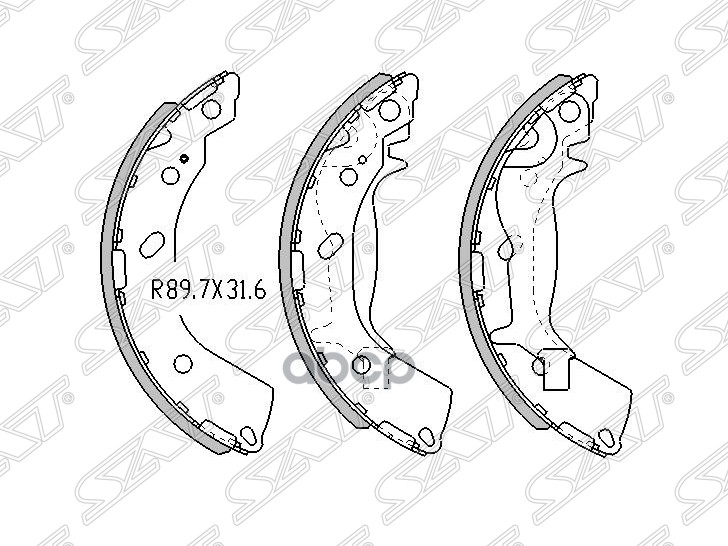 Колодки тормозные барабанные Hyundai Getz 02-11 / i10 07-10 Sat арт. ST-58305-1CA00