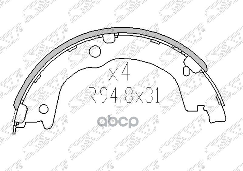 Колодки тормозные барабанные Hyundai Santa Fe 05-12 / Kia Sorento 02-13 Sat арт. ST-58305-2BA00