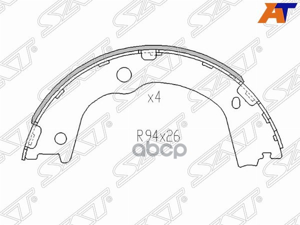 Колодки тормозные барабанные (Сзади/ Стояночный тормоз) Hyundai Santa Fe 09-12 / Kia Sorento 09-21 Sat арт. ST-58305-2PA00