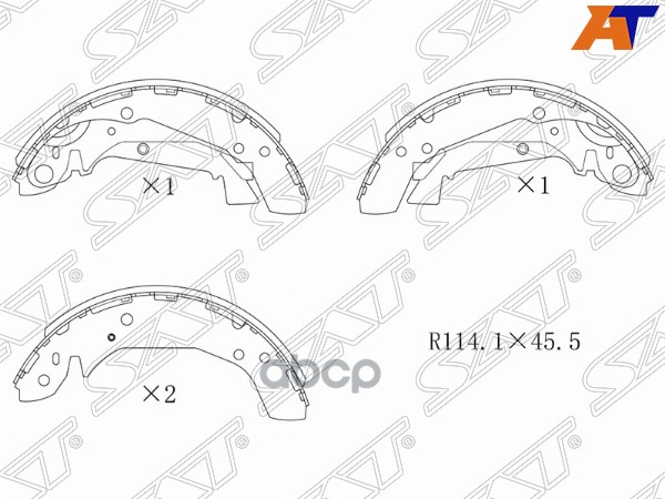 Колодки тормозные барабанные Hyundai Sonata 98-13 / Kia Magentis 00-06 Sat арт. ST-58305-38B00
