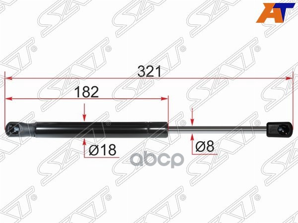 Амортизатор крышки багажника Mitsubishi Lancer 07-17 / Galant 03-12 (Справа=Слева) Sat арт. ST-5925A003