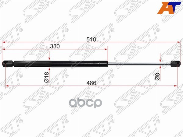 Амортизатор крышки багажника Volkswagen Jetta 10- (Справа=Слева) Sat арт. ST-5C6827550