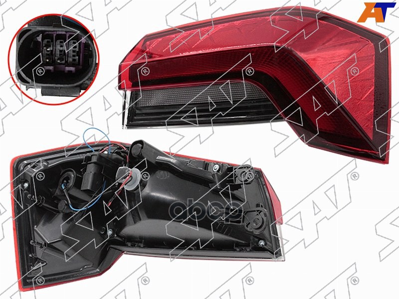 Фонарь задний Skoda Rapid 20- (Справа) Sat арт. ST-665-19R2R