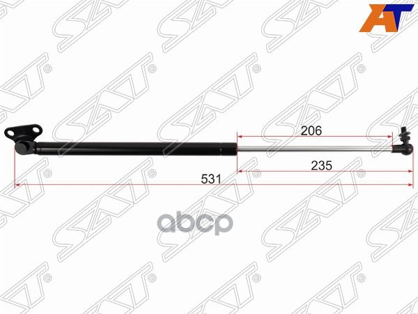 Амортизатор крышки багажника Toyota Land Cruiser (J100) 98-07 / Lexus LX 98-07 (Слева) Sat арт. ST-68960-69016