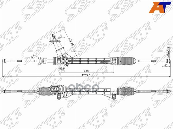 Рейка рулевая Volkswagen Polo 09-20 Sat арт. ST-6RU 423 057 K
