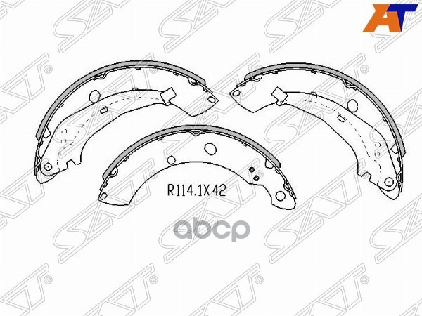 Колодки тормозные барабанные Skoda Rapid 12- / Volkswagen Polo 09-22 Sat арт. ST-6RU698525A