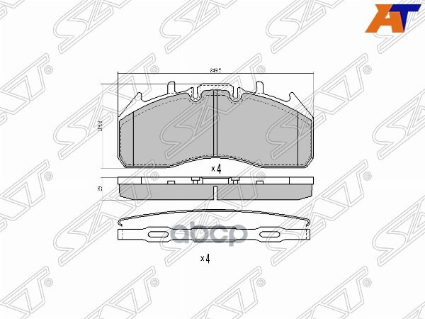 Колодки тормозные (Спереди) Volvo 960 90-94 / FE 06-13 Sat арт. ST-7421496555