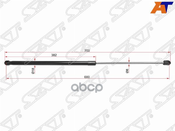 Амортизатор капота Kia Optima 10-16 (Справа=Слева) Sat арт. ST-81161-2T000