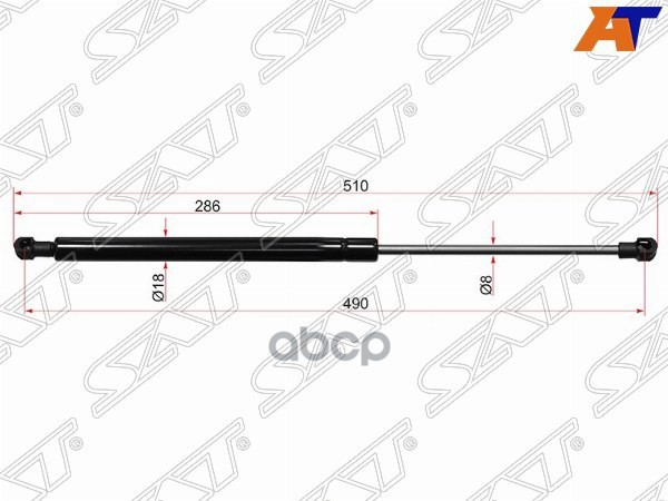 Амортизатор капота Hyundai Sonata 98-13 (Справа=Слева) Sat арт. ST-81161-3D001