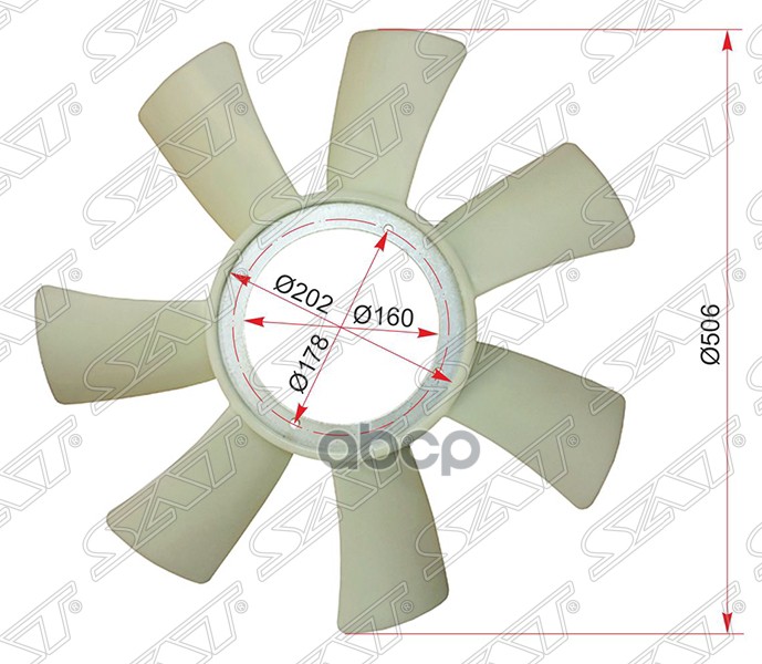 Крыльчатка Вентилятора Isuzu Elf 4Hk1 Sat арт. ST-8-97367-381-0