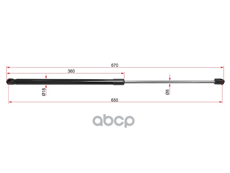 Амортизатор капота Porsche Cayenne 10-18 (Справа=Слева) Sat арт. ST-95851135905