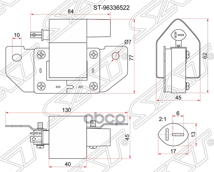 Катушка Зажигания General Motors Spark/Matiz M100 Sat арт. ST-96336522