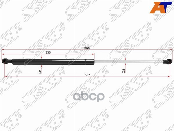 Амортизатор крышки багажника Citroen C4 Picasso 07-14 / Grand C4 Picasso 07-14 (Справа=Слева) Sat арт. ST-9654438880