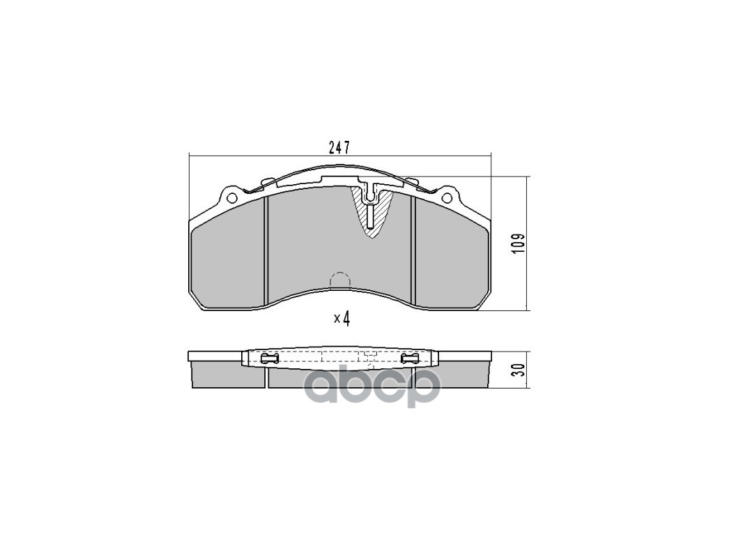 Колодки тормозные (Спереди) Iveco Stralis 02- / Man Tga-Series 00-07 Sat арт. ST-A0024204920