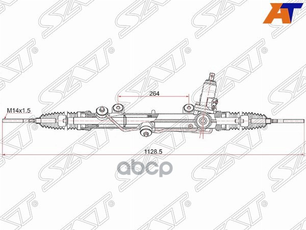 Рейка рулевая Mercedes-Benz C-Class 00-08 Sat арт. ST-A203 460 1100
