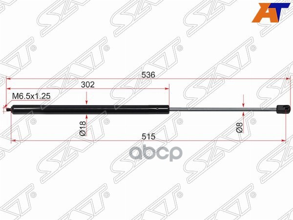 Амортизатор капота Mercedes-Benz C-Class 00-08 / CLK-Class 02-10 (Слева) Sat арт. ST-A2038800429