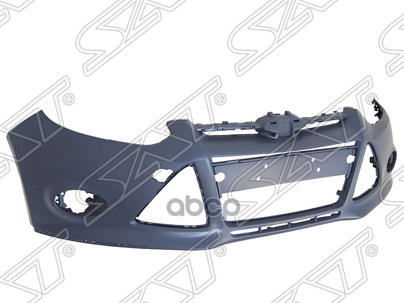 Бампер передний Ford Focus 10-15 (Под ПТФ/ С отверстием под крюк) Sat арт. ST-FDA6-000-0