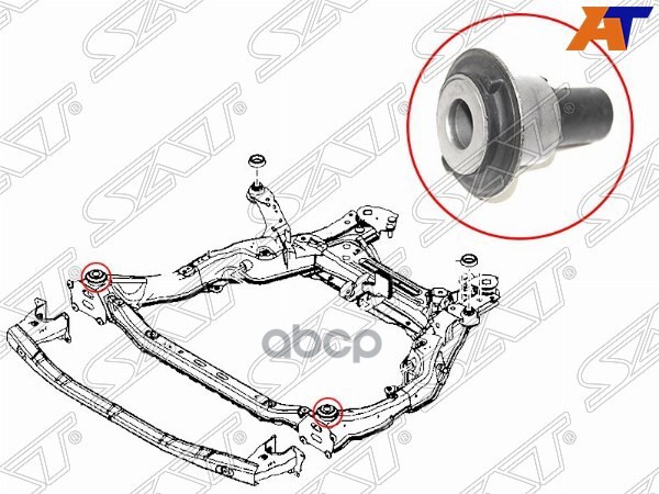 Сайлентблок подрамника Mazda 6 07-12 / Atenza 07-12 Sat арт. ST-GS1D-34-80XH-BF