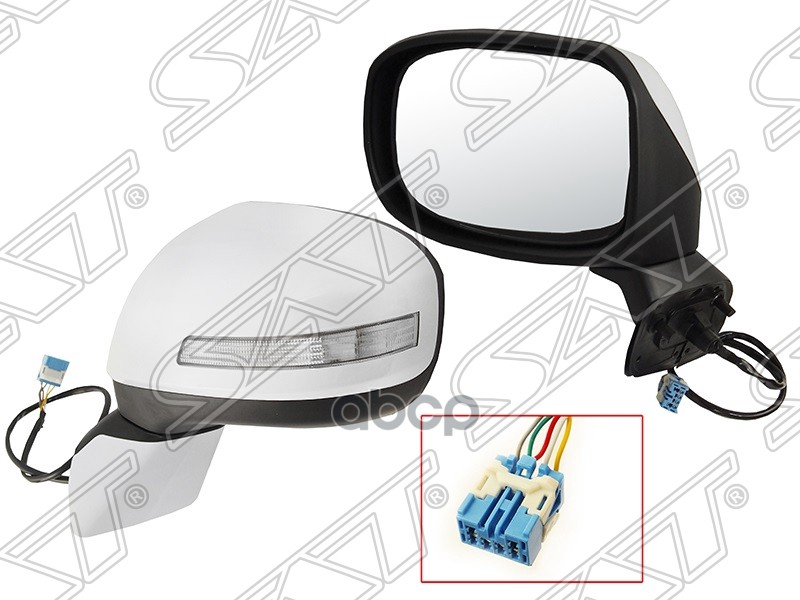 Зеркало Honda Civic 11-15 (Слева/ Регулировка/ Повторитель поворота/ 5 контактов) Sat арт. ST-HD11-940-A2