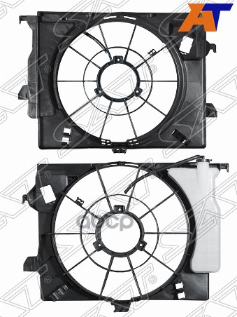 Диффузор радиатора Hyundai Solaris 10-17 / Kia Rio 11-17 Sat арт. ST-HNS1-200-0