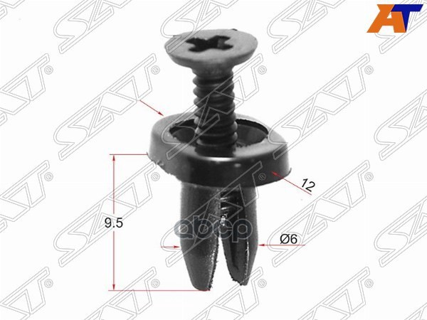 Клипса крепления бампера FORD/MAZDA (Продажа по 10шт) Sat арт. ST-M10640