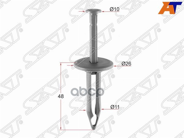 Клипса защиты бампера GM (Продажа по 10шт) Sat арт. ST-M10962