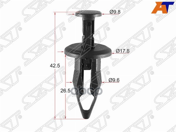 Клипса (защиты бампера GM (Продажа по 10шт)) Sat арт. ST-M11047