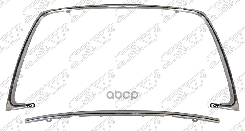 Молдинг бампера Mitsubishi Outlander 09-12 (Спереди) Sat арт. ST-MB52-000M-0