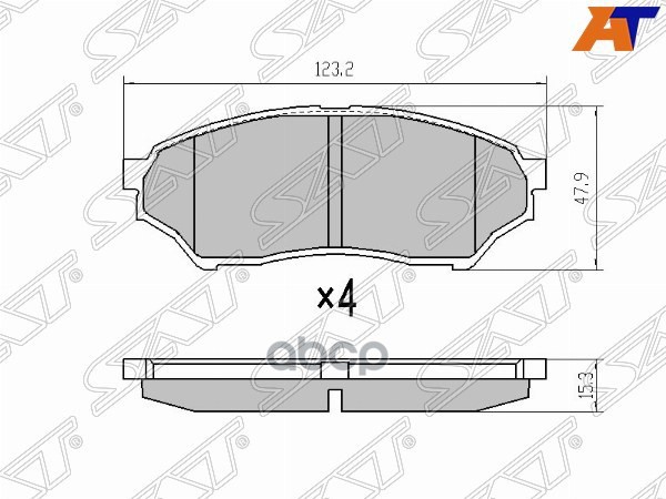 Колодки тормозные (Спереди) Mitsubishi Pajero iO 98-07 / Pajero Mini 98-12 Sat арт. ST-MR449854