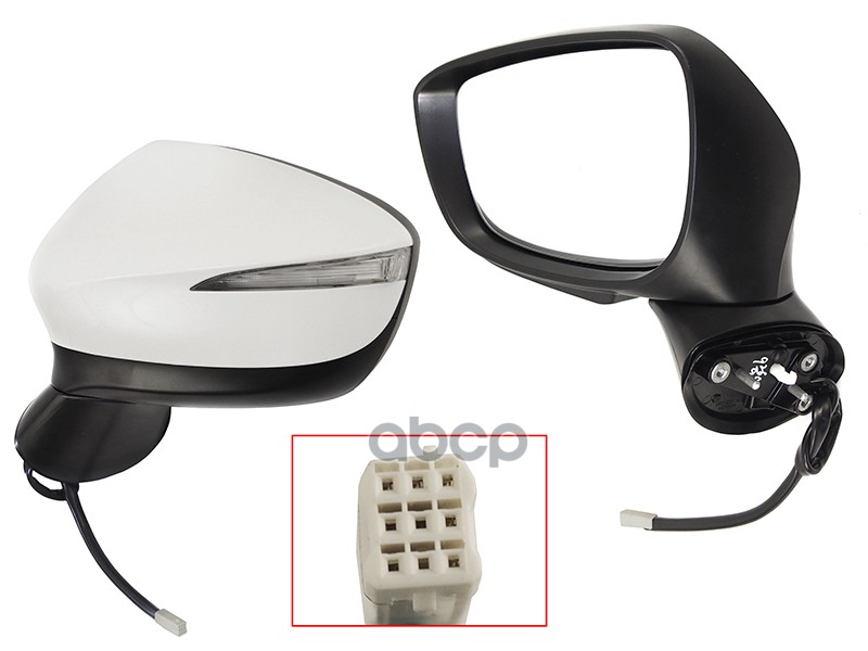 Зеркало Mazda CX-5 14-17 (Слева/ Обогрев/ Регулировка/ Повторитель поворота/ Складывание/ 8 контакто Sat арт. ST-MZX5-940-A2