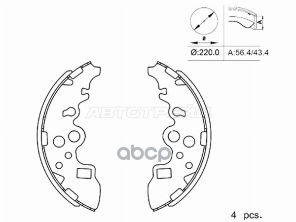 Колодки тормозные (Сзади) Mazda Bongo 99- / Nissan Vanette 99-17 Sat арт. ST-S4YP-26-38ZA