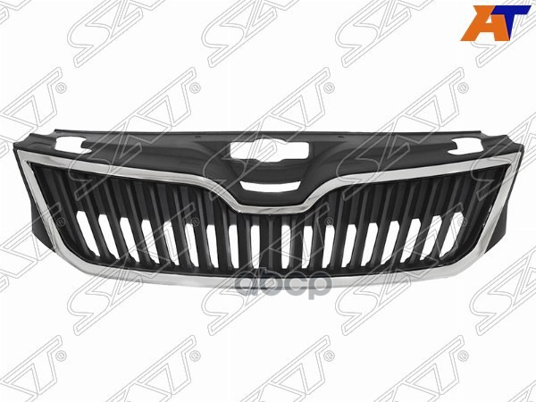 Решетка радиатора Skoda Rapid 12-20 (с хром молдингом) Sat арт. ST-SDR1-093-0