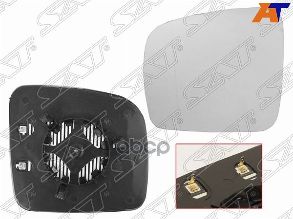 Полотно зеркала Volkswagen Transporter 03-09 / Caddy 03-15 (Слева/ Обогрев) Sat арт. ST-VWT5-940K-2