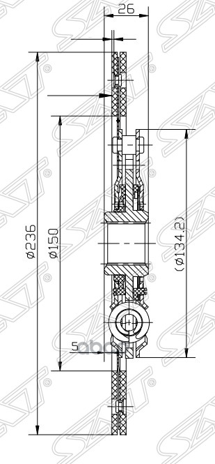 Диск сцепления TOYOTA DYNA RZY220/230/HIACE REGIUS LH11 Sat арт. ST-XL135C