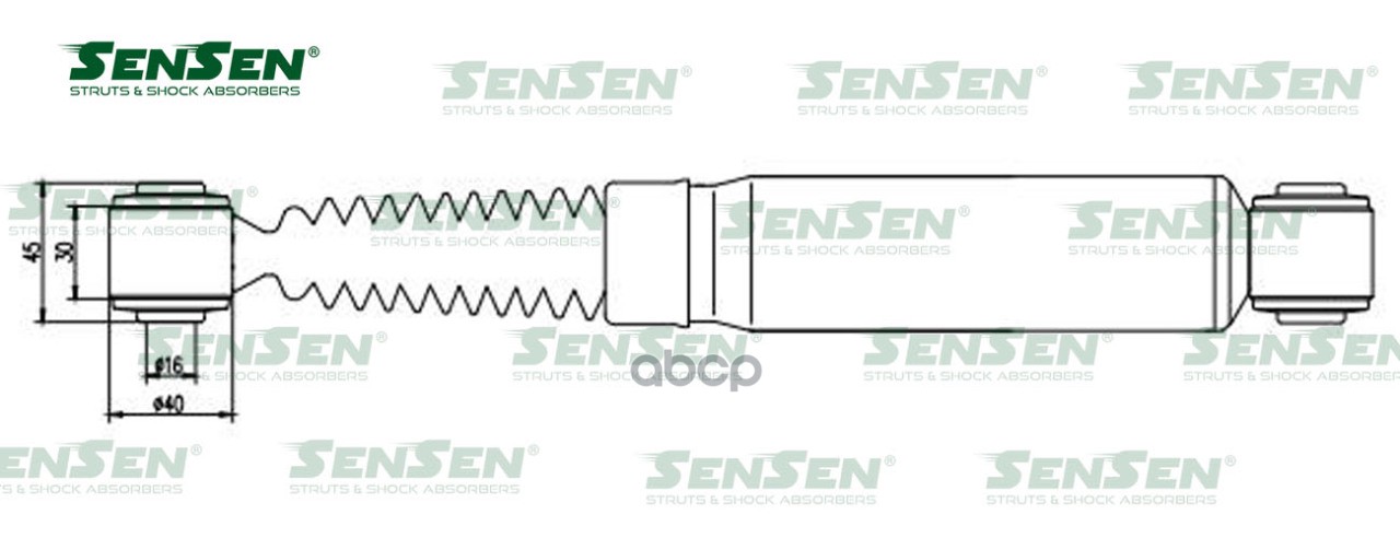 Амортизатор задний L=R (газ.) CITROEN XSARA PICASSO 99-PEUGEOT 405 87-96 SENSEN 1214-0014 Sensen арт. 1214-0014
